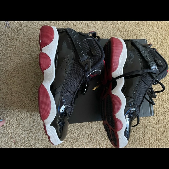 JORDAN 6 Rings (GS) Black/ Varsity Red-White 4Y